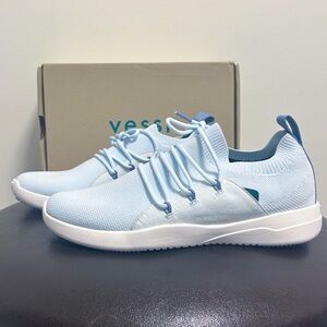 Vessi Day Daydream Blue Mens Cityscape Classic Pull On Knit Sneakers NIB 7